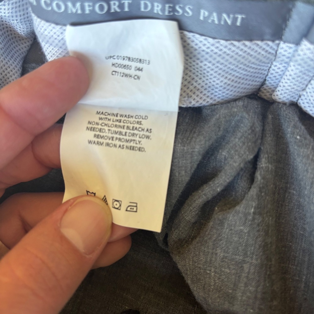 Haggar Mens Premium Comfort Dress Pant Gray Classic Fit 36x34 HC112WH-CN - Picture 7 of 11